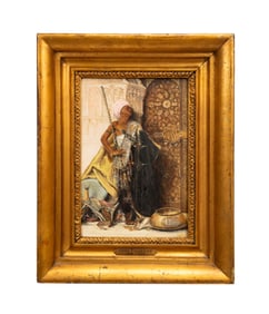 CIRCLE OF JOSE VILLEGAS, ORIENTALIST OIL PORTRAIT