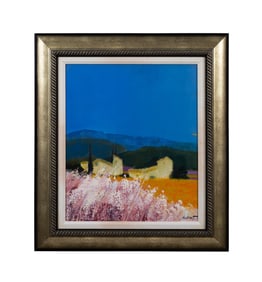 EMILE BELLET 'SAUGE EN HTE PROVENCE' OIL LANDSCAPE