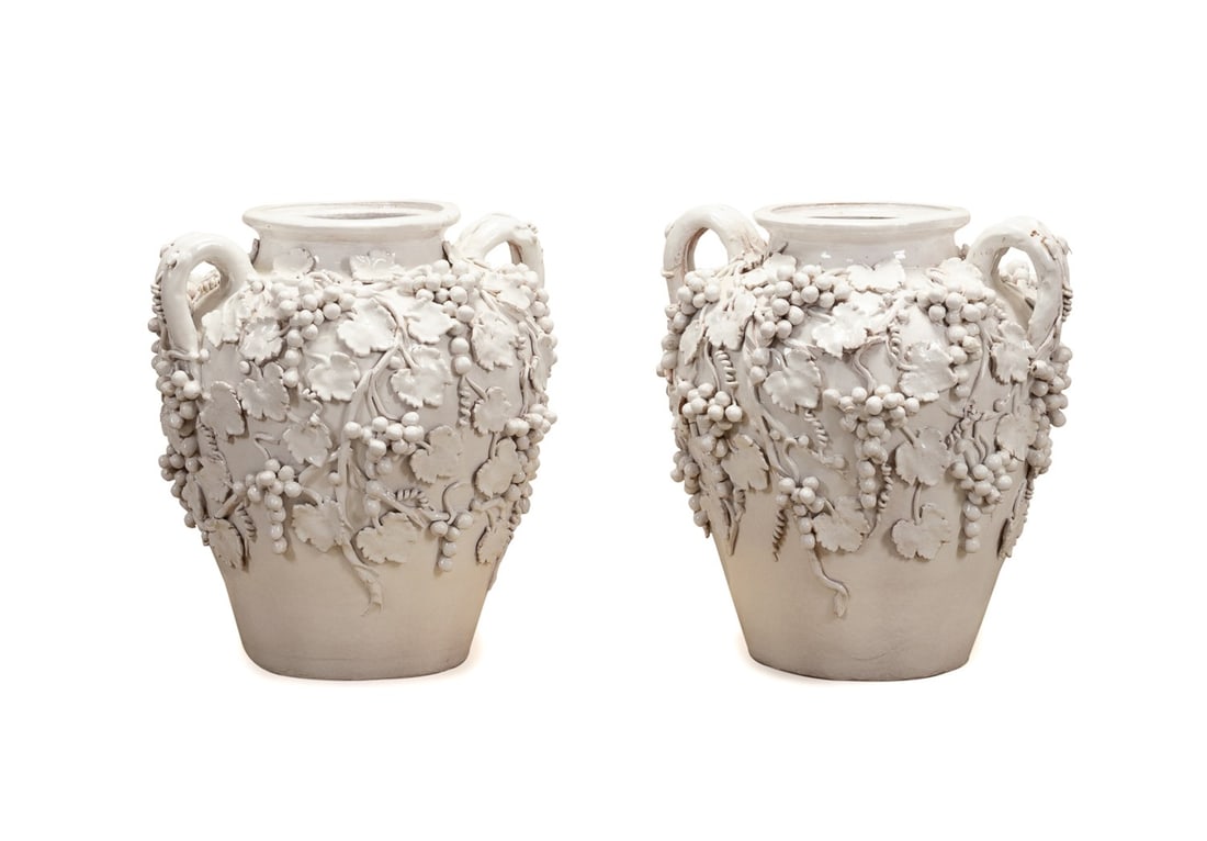 DOLFI OTELLO FOR COTTURA, PAIR OF GRAPEVINE URNS (1 of 7)