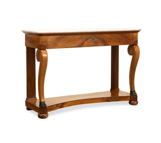 19TH C. RESTORATION FRUITWOOD CONSOLE TABLE