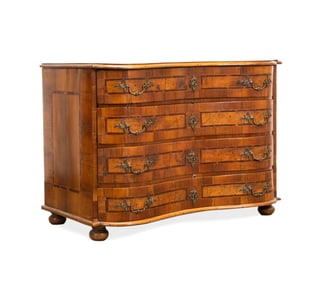 18TH C. SOUTHERN GERMAN BAROQUE BURL COMMODE