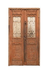 PAIR OF 19TH C. FRENCH CARVED WOODEN DOORS