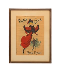 JULES CHERET 'PALAIS DE GLACE' 1894 LITHOGRAPH