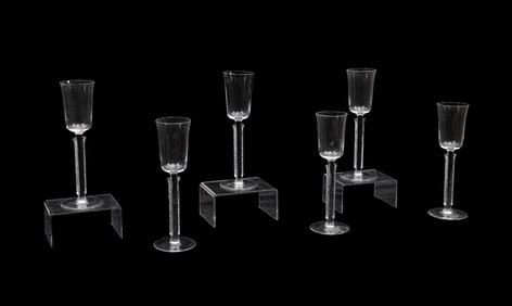 R. LALIQUE, 6 'CANNES' WINE GLASSES, NO. 5397