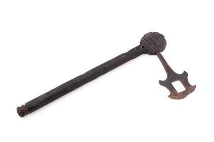 AFRICAN DRC CEREMONIAL WOOD HANDLE AXE