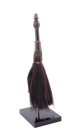 AFRICAN TEKE FLY WHISK ON CUSTOM STAND