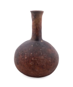 AFRICAN DJENNE STYLE CERAMIC LONG NECK VESSEL