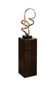 KIEFF FREEFORM BRONZE SCULPTURE 1/6, W/ PEDESTAL