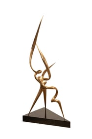 KIEFF 'GALAXIA SONGS 1' ABSTRACT BRONZE SCULPTURE