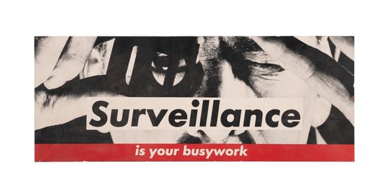 BARBARA KRUGER, 'SURVEILLANCE' 1983 LITHOGRAPH