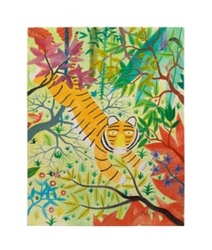 HENRI MAIK, TIGER & BIRDS IN JUNGLE