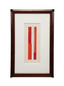 ILYA BOLOTOWSKY GEOMETRIC OIL ON PAPER, 1969
