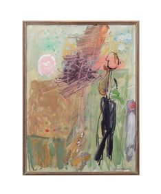 AVIGDOR STEMATSKY 1971 OIL PAINTING