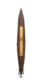 JEAN-JACQUES ARGUEYROLLES, 77" IRON & GILT SCONCE