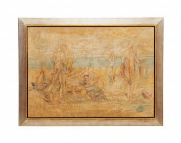 ISABELLE MELCHIOR 'LES BAIGNEURS' 2005 OIL ON LINE