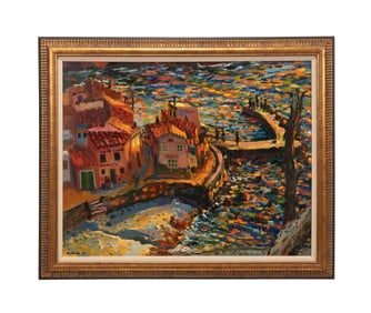 BRUNO ZUPAN 'SUNSET PANORAMA OF THE SEA' OIL