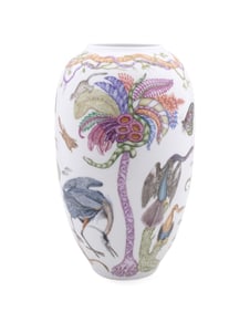ROBIN BEST 'AUDUBON' PORCELAIN VASE, 2017