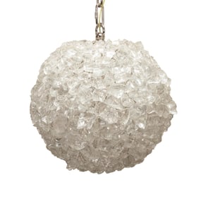 CL STERLING & SON 'ROCK CRYSTAL' ORB CHANDELIER