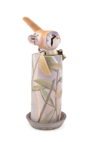 ANNETTE CORCORAN BEARDED TIT' TEAPOT & UNDERPLATE