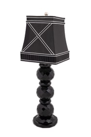 RALPH LAUREN 'DANIELLA' BLACK CRYSTAL LAMP