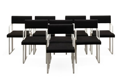 DICK SPIERENBURG FOR CASTELIJN, 8 DC ARMCHAIRS