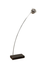MANNER OF R. SONNEMAN, CHROME ARC FLOOR LAMP