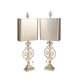 MAISON CHARLES ET FILS, PAIR OF TABLE LAMPS, 1970S