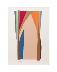 LARRY ZOX 'BONAC I' C. 1981 SCREENPRINT