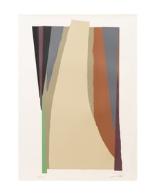 LARRY ZOX 'CROW SLAB I' C. 1979 SCREENPRINT