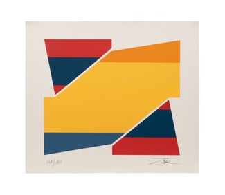 LARRY ZOX 'ROTATION II' C. 1980 SCREENPRINT
