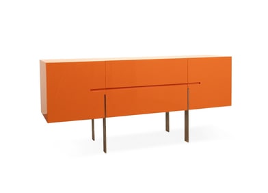 DERIN DESIGN MODERN ORANGE LACQUER CREDENZA
