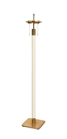 HANSEN LIGHTING CO. LUCITE AND BRASS FLOOR LAMP