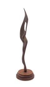 ISRAELI SCHOOL, MID CENTURY MODERN BRONZE FLAME