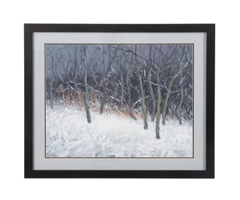PETER WATTS, FOREST WINTER LANDSCAPE, MM/P