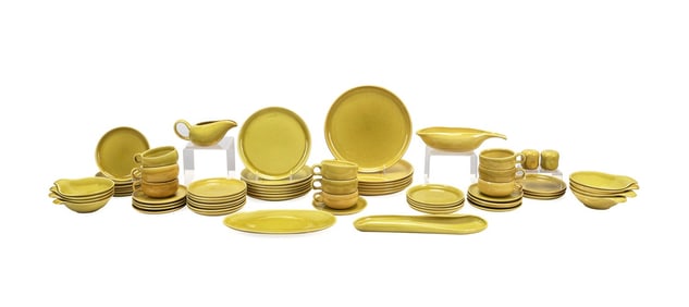 RUSSEL WRIGHT FOR STEUBENVILLE DINNERWARE, 65 PCS