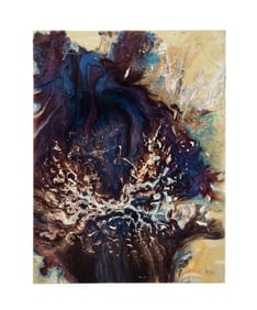 BRENDAN PARKER ABSTRACT MIXED MEDIA ON CANVAS