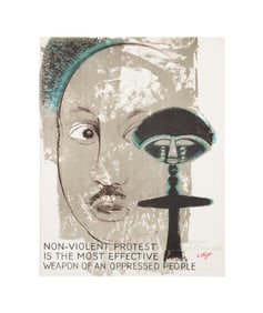B. LORJOU, 'HOMAGE TO MARTIN LUTHER KING' POSTER