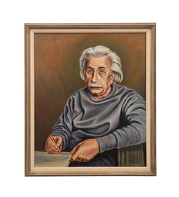 JOSEPH WINNICK, ALBERT EINSTEIN PORTRAIT, 1965 OIL