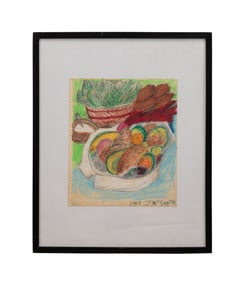 JUSTIN MCCARTHY, STILL LIFE, PASTEL ON PAPER, 1968