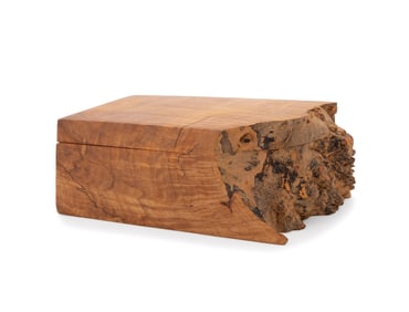 MICHAEL ELKAN, BURL MAPLE LIVE EDGE BOX