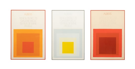 J. ALBERS 3 GALERIE MELKI EXHIBITION POSTERS, 1973
