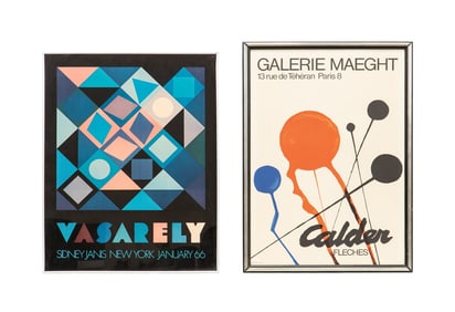 TWO EXHIBITION POSTERS, VASARELY & CALDER