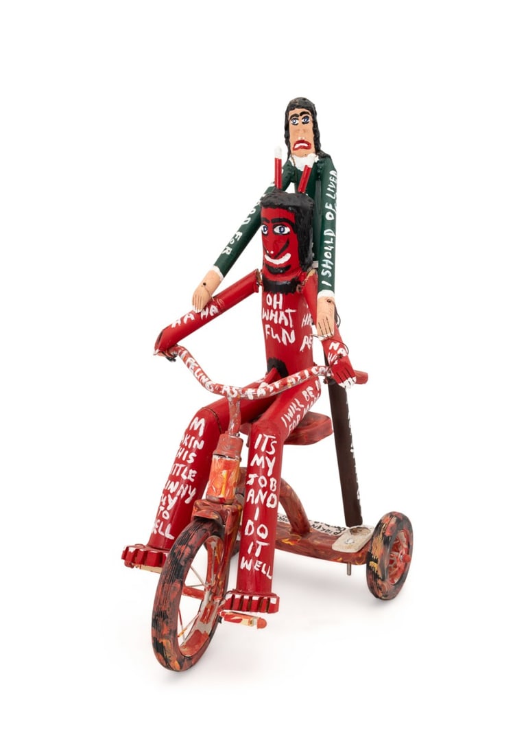 RONALD COOPER, 'PEDLING TO HELL' SCULPTURE 2001