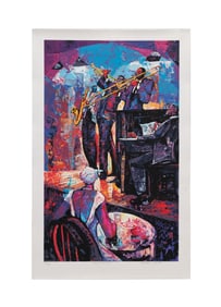 WILLIAM TOLLIVER, 'MIDNIGHT SERENADE' SCREENPRINT