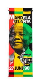 MARK LASSITER, NELSON MANDELA BANNER, ATLANTA 1990
