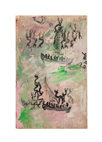 PURVIS YOUNG, UNTITLED ABSTRACT ON WOOD BOARD