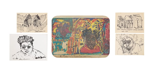 BEVERLY BUCHANAN, FOUR SKETCHES, MOUSEPAD
