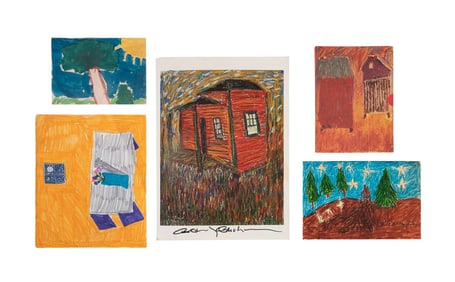 BEVERLY BUCHANAN, EXHIBITION INVITES AND SKETCHES