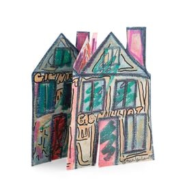 BEVERLY BUCHANAN, MM PAPER CUTOUT SHACK TRIPTYCH