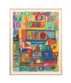 LAWRENCE PHILP, 'I DIDN'T KNOW' LARGE FRAMED MM/P
